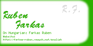 ruben farkas business card